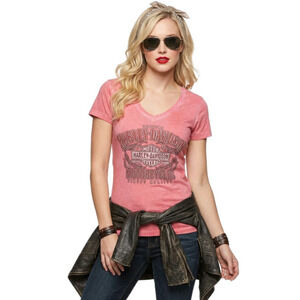 2018 Harley Davidson Womens Small Sturgis Black Hills Rapid City SD V Neck Shirt